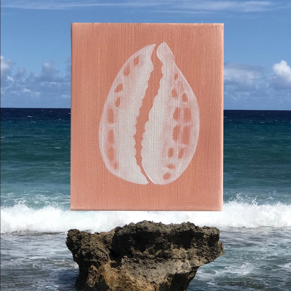 Cowrie Shell Hawaiian Terracotta Painting